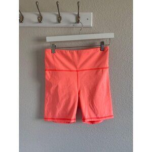 olyn Womens Peach Biker Shorts Athletic Neon Orange Sporty Gym